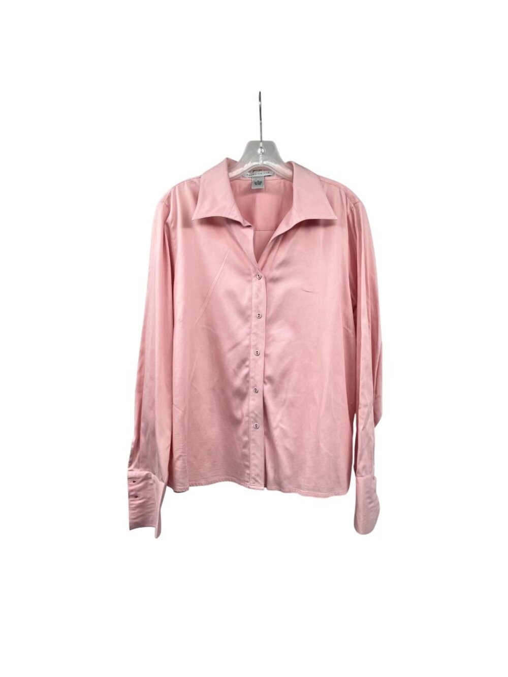 Pursuits, LTD Womens Button Up Top Pink Long Sleeve Size 14